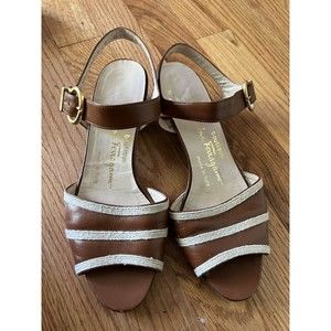 Salvatore Ferragamo Women's Strappy  sandals US 7 Ankle Strap Heel sandal